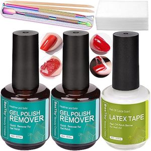 Removedor de esmalte de uñas de gel (2 paquetes de 0.5 fl oz), removedor de esmalte de gel