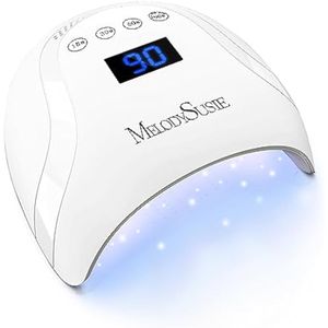 MelodySusie Lámpara de uñas LED UV, luz UV profesional de 48 W para uñas de gel, secado rápido con