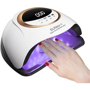 Lámpara de uñas LED UV, 180 W, luz profesional de secado de uñas UV para uñas de gel con 45 cuentas,