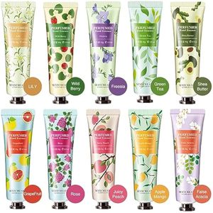 Paquete de 10 cremas de manos con fragancia de frutas, crema hidratante para el cuidado de las