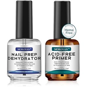 Morovan Preparación profesional de uñas natural deshidratada y sin ácidos, deshidratador para