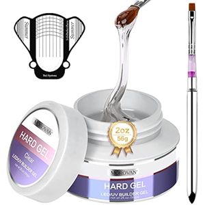 Morovan - Gel constructor de extensión de uñas. Gel LED UV para fortalecer y hacer crecer las uñas