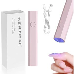 Lámpara de uñas UV, mini luz UV para uñas, luz NV de mano para uñas de gel, secado rápido, salón de
