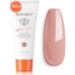 modelones Gel de uñas de polietileno, sin hema, 2.1 fl oz (2.0 fl oz), gel natural de extensión de