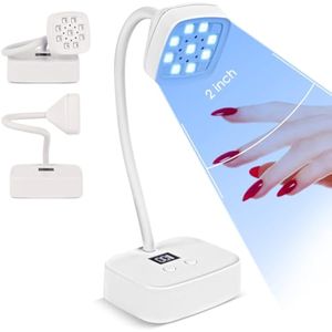 Mini lámpara LED de uñas UV con sensor automático, cuello de cisne de secado rápido con luz UV para