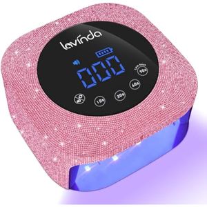 Lámpara de uñas UV de 54 W, lámpara de uñas LED UV inalámbrica para esmalte de uñas de gel, secadora