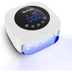 Lavinda Lámpara de uñas LED UV, lámpara de uñas inalámbrica de 54 W recargable, secadora de uñas,