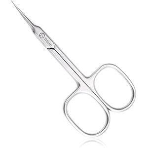 THRAU Tijeras de cutículas extrafinas para manicura y pedicura, tijeras de uñas de hoja curva, kit