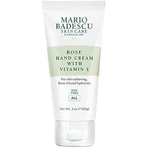 Mario Badescu Crema de manos Rose con vitamina E para hombres y mujeres, no grasosa, ligera y de