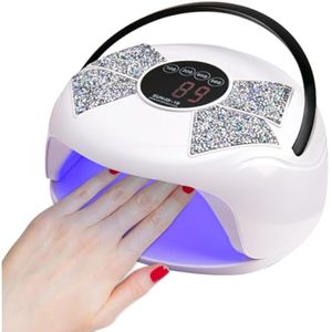 Lámpara de uñas LED UV de 288 W, luz UV para uñas, esmalte de gel con 45 cuentas de lámpara, 4