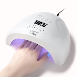 GAOY Lámpara de uñas LED UV, luz UV con pantalla LCD, secador de uñas profesional con sensor