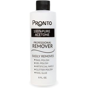 Pronto - Acetona 100 % pura, removedor de esmalte de uñas rápido y profesional, para uñas naturales,
