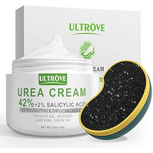 Crema de urea 42% - 2% ácido salicílico hidratante para pies - Quitamanchas y piel muerta, lima