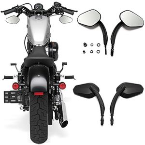 Espejos laterales de aluminio para motocicleta de 0.315 in para Sportster XL 883 1200 Road King