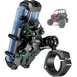 BRCOVAN Soporte para teléfono UTV con amortiguador de vibraciones y bloqueo seguro de alta