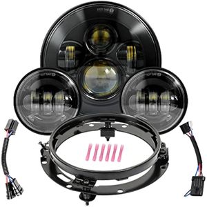 Wisamic Faro LED para motocicleta de 7 pulgadas, lámparas de paso de 4.5 pulgadas, luces antiniebla