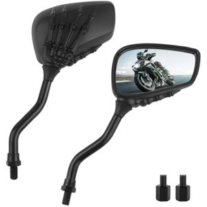 Espejos universales de motocicleta con adaptador de 0.315 pulgadas, adecuados para 0.394 y 0.315