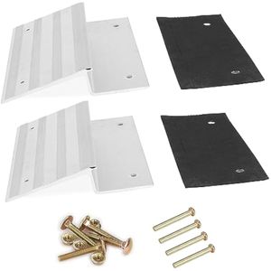 CYEAH Extremos de rampa de carga para camión, soporte de rampas de aluminio de 12 pulgadas y patas