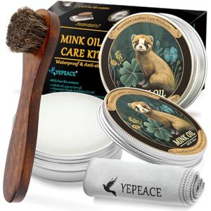 Aceite de visón para botas de cuero, limpiador y acondicionador de cuero, 3.53 onzas, totalmente