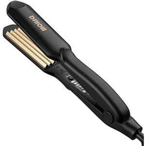 Crimpadora de cabello para cabello DSHOW Hair Waver voluminizador con placas de cerámica de titanio,