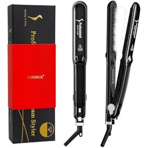 DORISILK - Alaciadora de vapor para cabello, plancha profesional de vapor para cabello, de sala de