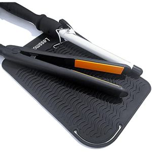 Alfombrilla grande resistente al calor para rizadores, alisadores de pelo, planchas y herramientas