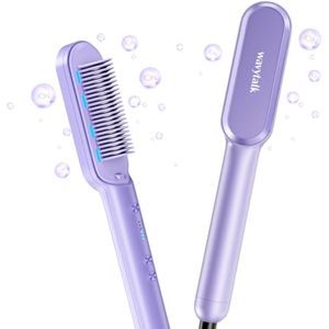 Wavytalk Cepillo alisador de cabello, cepillo iónico para alisar el cabello con 6 ajustes de