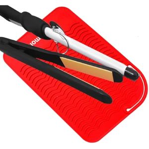 Alfombrilla grande resistente al calor para rizadores, alisadores de cabello, planchas y