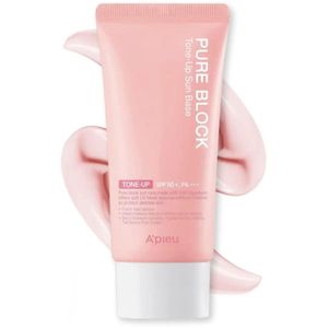 A'PIEU Base de protección solar Pure Block Tone Up SPF50+/PA+++ 1.7 fl oz | Protector solar coreano