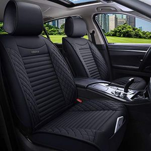 Aierxuan - Juego completo de 5 fundas de asiento de cuero impermeable universal para automóviles,