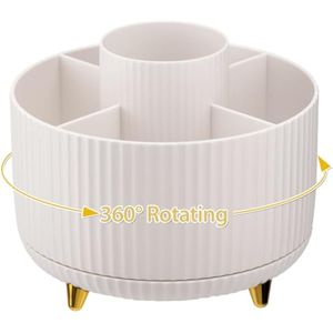 Soporte para brochas de maquillaje, organizador de maquillaje giratorio multiángulo, organizador de