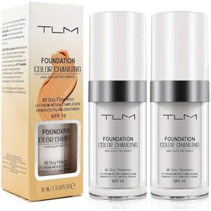 ReviGLam TLM Base líquida que cambia de color, oculta arrugas y líneas, base de maquillaje BB,