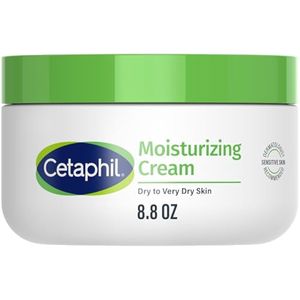 Cetaphil - Crema hidratante para piel seca a muy seca, sensible, nueva de 8.8 onzas, libre de