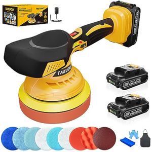Takuoo Pulidora inalámbrica para automóvil, kit de máquina de encerado inalámbrico portátil de 6