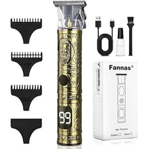 Fannas Cortapelos para hombres, recortadora de pelo profesional, sin cables, sin huecos, con