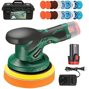 Pulidor de búfer inalámbrico para automóvil con 1 batería de 2600 mAh, 6 velocidades variables de