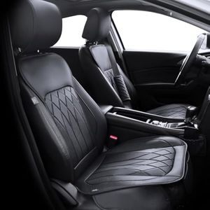 Elantrip Fundas de asiento delantero de cuero impermeable para automóvil con protección para los
