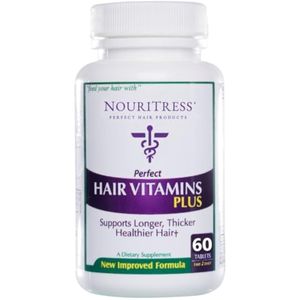 NouriTress Perfect Hair Vitamins Plus - 60 pestañas | Suplementos para el crecimiento del cabello |
