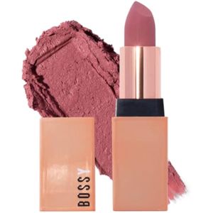 Bossy Cosmetics Lápiz labial vegano mate, de larga duración, hidratante con vitamina E y aceite de