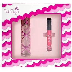Pink Sugar Eau de Toilette Perfume for Women, Floral + Fruity Scent, Notes of Raspberry, Cotton
