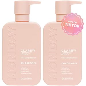 MONDAY HAIRCARE Clarify - Juego de champú y acondicionador de 12 onzas para cabello graso, hecho con