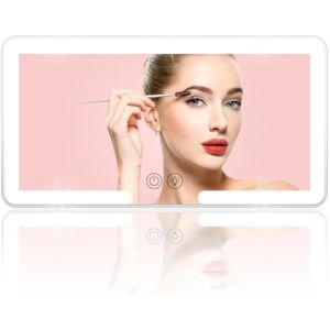 Espejo de coche 120 LED, espejo de visera solar para automóvil con 3 modos de luz y LED grandes,