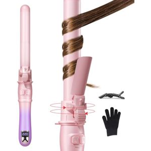 Rizador giratorio – Rizador automático de pelo de 0.984 in/1 pulgada con doble voltaje, rizador de