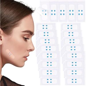 PAGOW 40 unidades de cinta de estiramiento facial invisible instantáneo, bandas de elevación