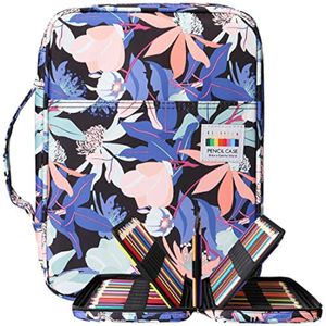 BOMKEE Estuche para colorear con 220 ranuras, lápices/bolígrafos de gel, organizador impermeable de