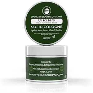 Oak City Beard Company - Viking - Colonia sólida - 1 onza - Vetiver - Cedro - Notas cítricas