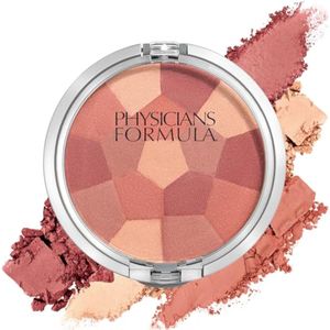 Physicians Formula Paleta de polvos coloreada coloreada coloreada rosa rubor, dermatólogo probado