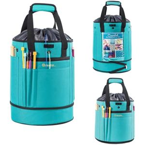 MYBAGZING Bolsa de ganchillo expandible, organizador de almacenamiento de hilo, bolsa de hilo y