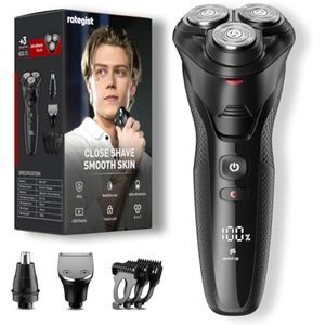 Maquinilla de afeitar eléctrica inalámbrica para hombres: afeitadora 3 en 1 para