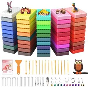 Arcilla polimérica para hornear en horno de 50 colores, arcilla de modelado para esculpir con